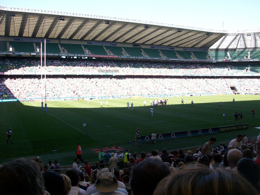 Twickenham sunshine: we were in the shade