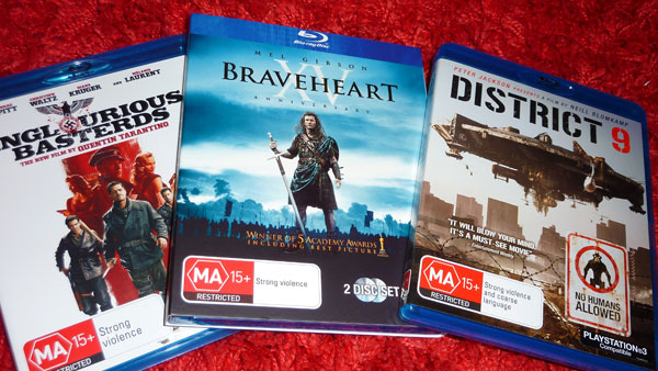 Inglorious Basterds, Braveheart and District 9
