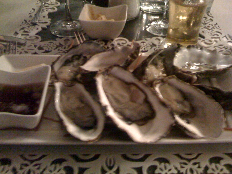 half dozen oysters