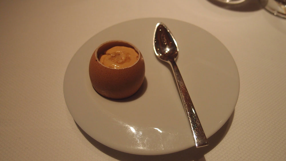 Chocolate and custard egg