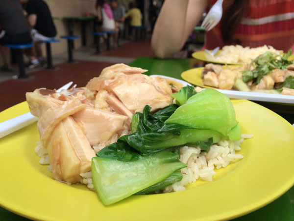 The famous Tian Tian chicken rice