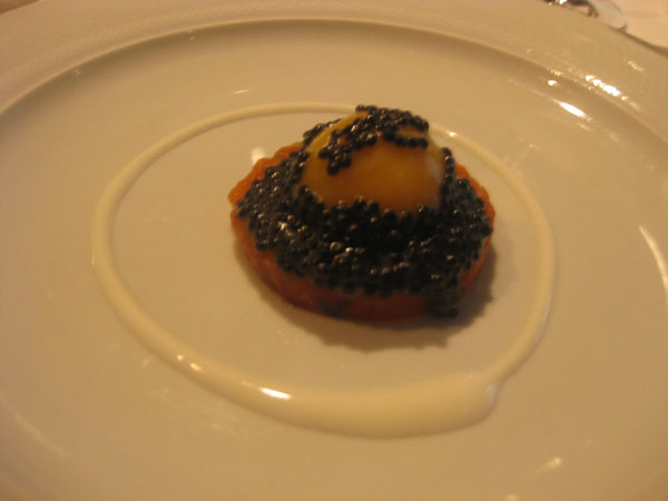 Smoked ocean trout with caviar